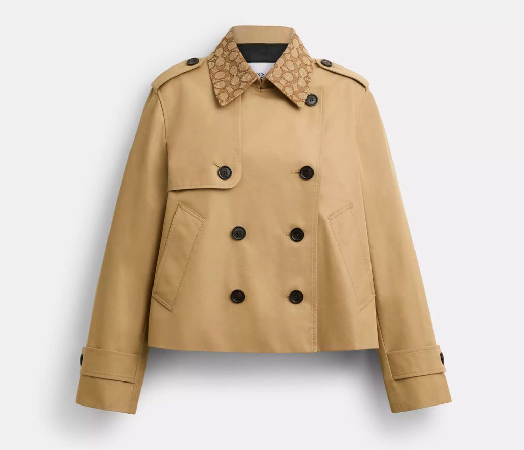 Coach cropped trench coat