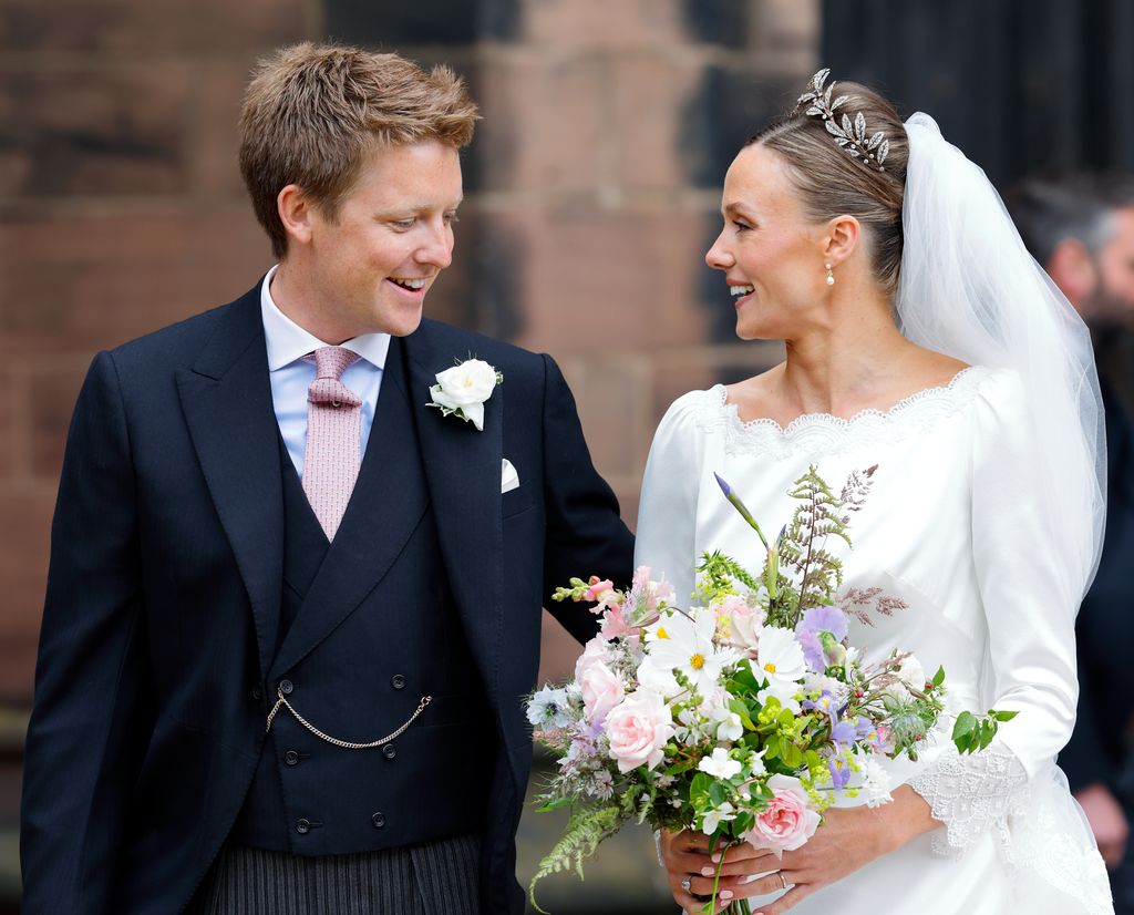 Hugh Grosvenor, Duke of Westminster and Olivia Grosvenor, Duchess of Westminster at their wedding