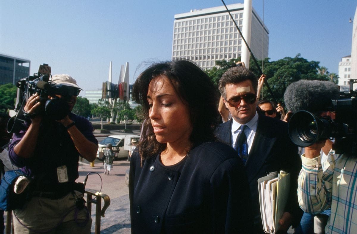 Heidi Fleiss, 29, arrives at Los Angeles Federal Courthouse on Federal charges, June 30, 1995 in Los Angeles