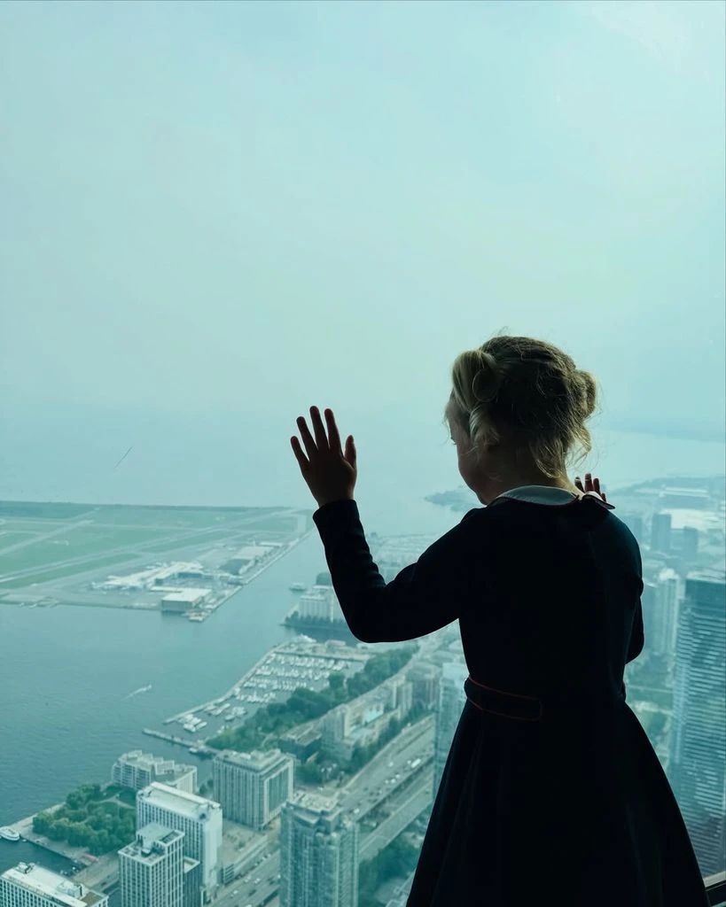 daisy dove admiring a view 