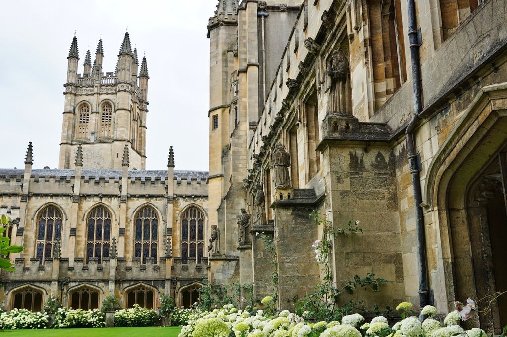 cloister of The Magdalen College University Of Oxford England