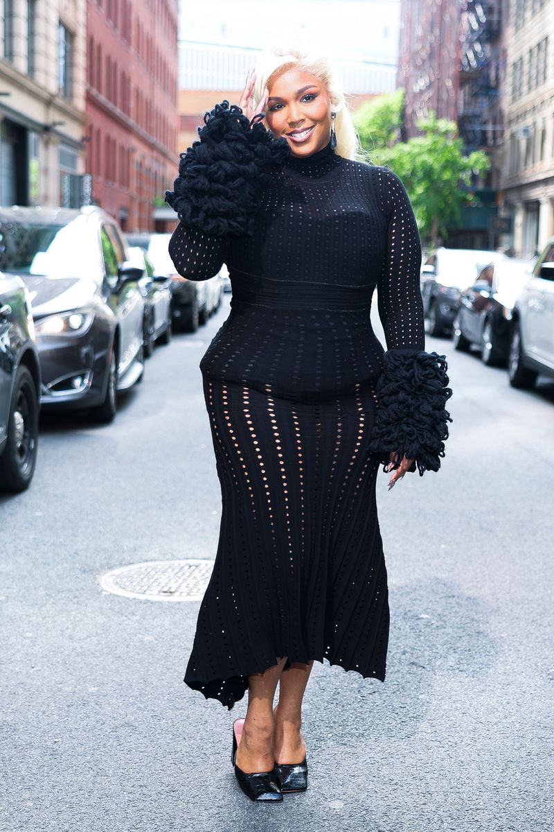Lizzo seen at the 'Watch What Happens Live with Andy Cohen' in Hudson Square on May 12, 2025 in New York City. (Photo by Aeon/GC Images)