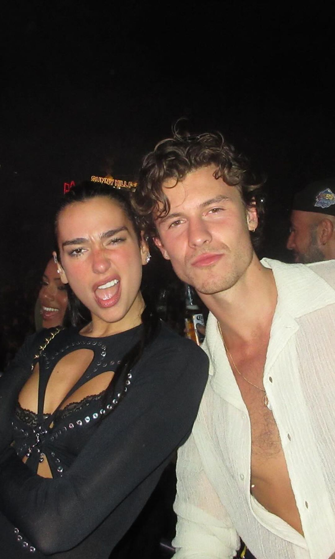 Dua Lipa poses with Shawn Mendes at Sunny Hill Festival