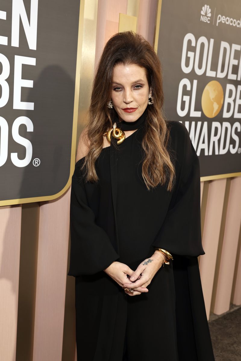 Lisa Marie Presley arrives at the 80th Annual Golden Globe Awards held at the Beverly Hilton Hotel on January 10, 2023 in Beverly Hills, California