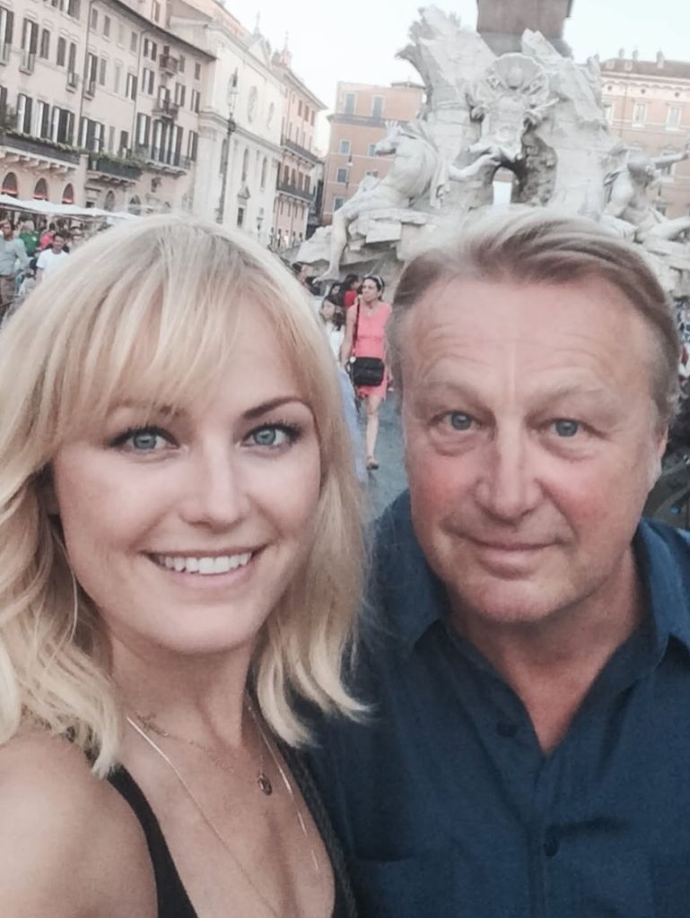 The Hunting Wives star Malin Akerman and her dad in present day
