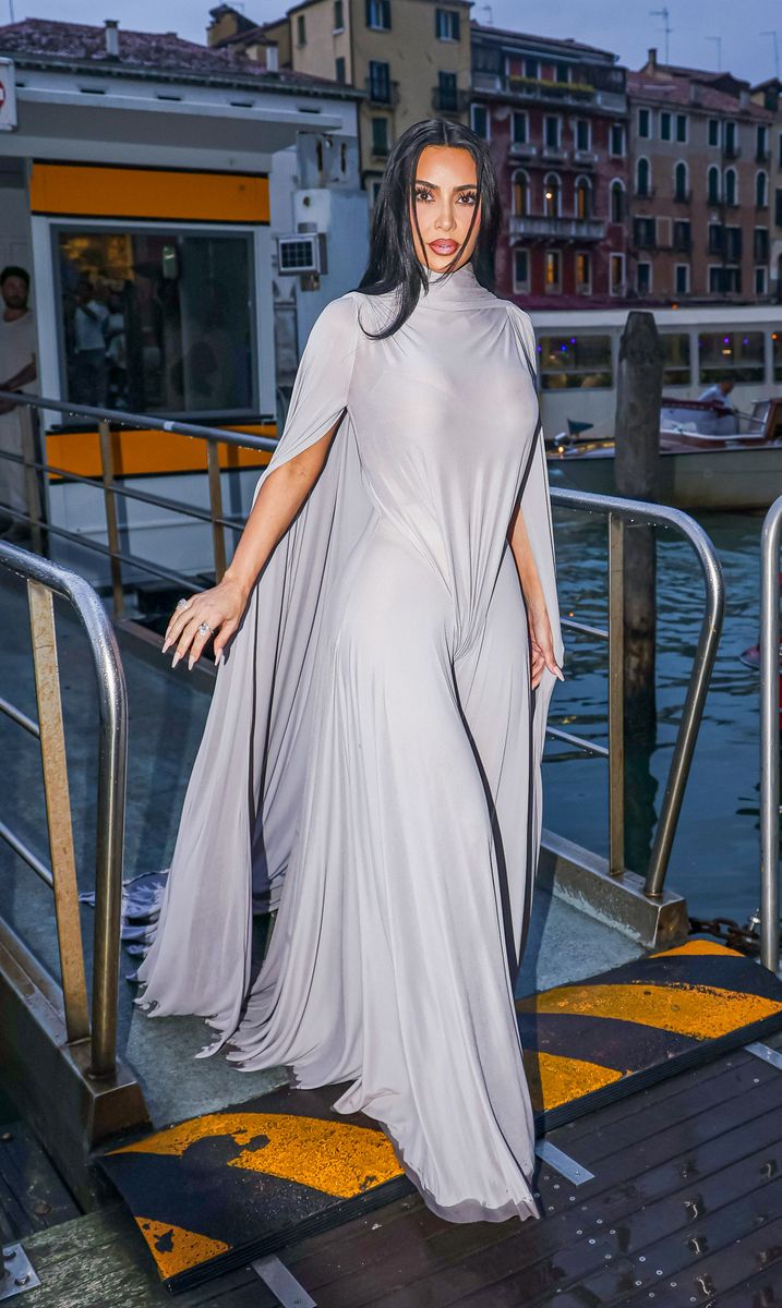 Kim Kardashian is seen arriving at Diane von Furstenberg Award at Teatro Goldoni during the 82nd Venice International Film Festival. 