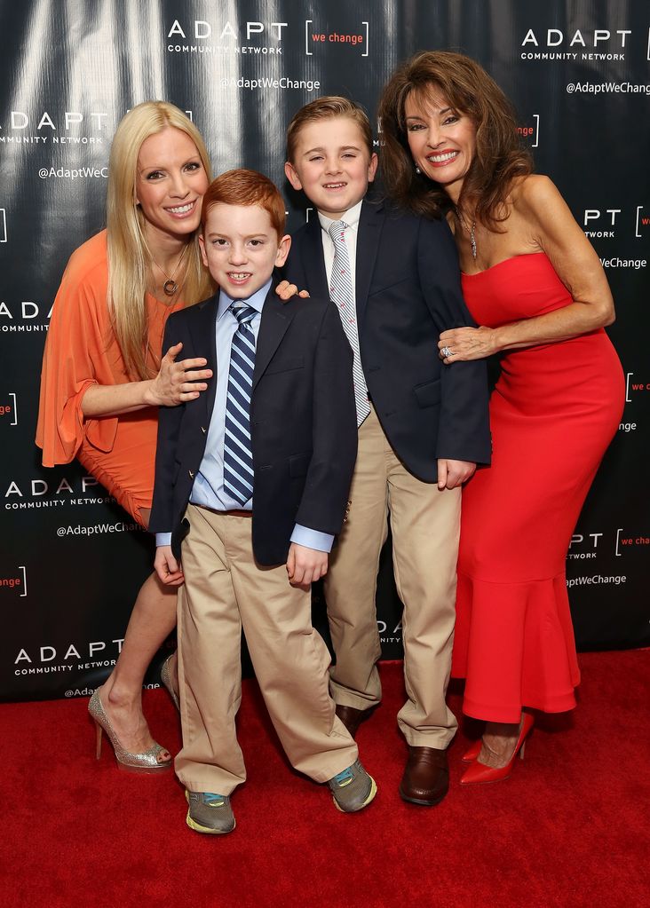 Susan with her daughter, Liza Huber, and two of her grandsons Brendan and Royce