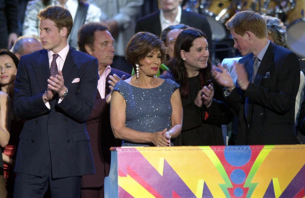 Prince Harry (right) chats to Ozzy Osbourne at the Party of the Park Concert at Buckingham Palace