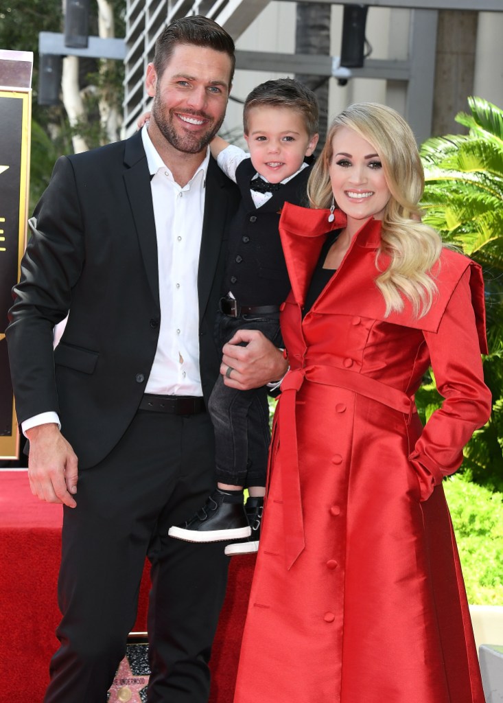 HOLLYWOOD, CA - SEPTEMBER 20:  Mike Fisher and Isaiah Michael Fisher attend as Carrie Underwood Honored With Star On The Hollywood Walk Of Fameon September 20, 2018 in Hollywood, California.  (Photo by Steve Granitz/WireImage)