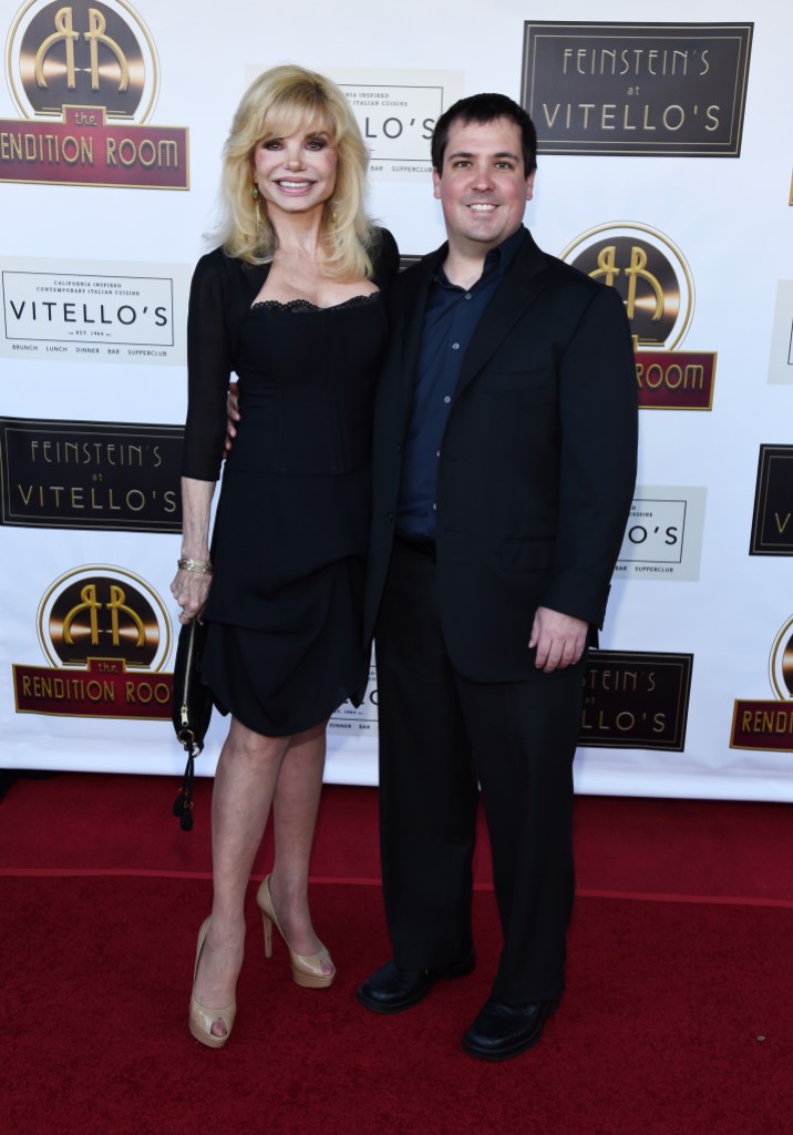 STUDIO CITY, CALIFORNIA - JUNE 13: Actress Loni Anderson and her son Quinton Anderson Reynolds arrive at the debut of the Southern California location of Michael Feinstein's new supper club Feinstein's at Vitello's on June 13, 2019 in Studio City, California. (Photo by Amanda Edwards/Getty Images)