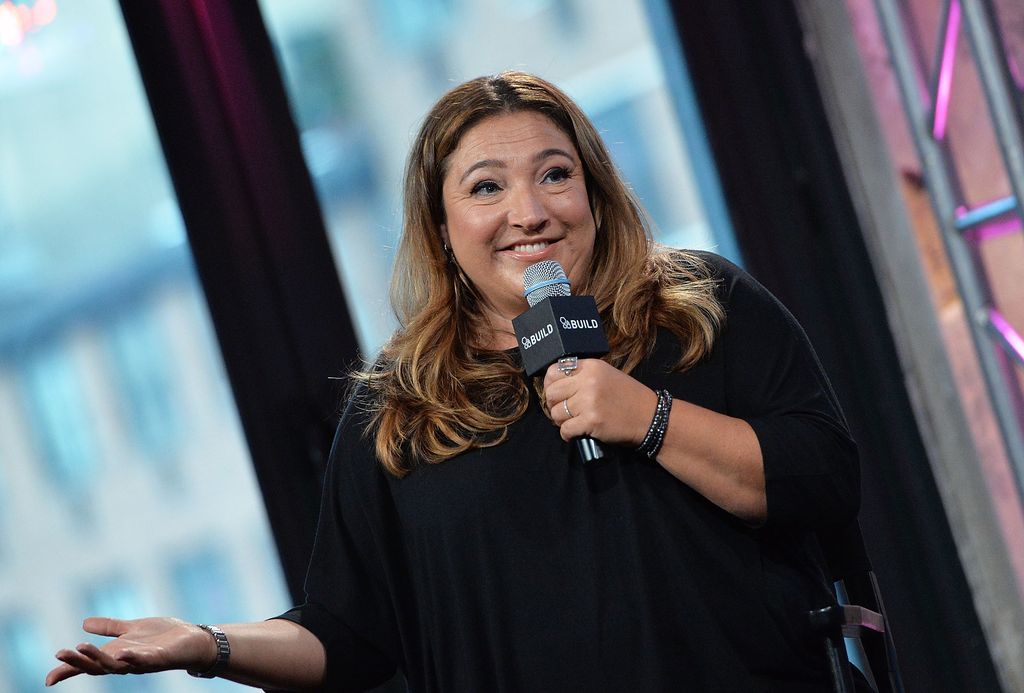 Jo Frost talking into mic