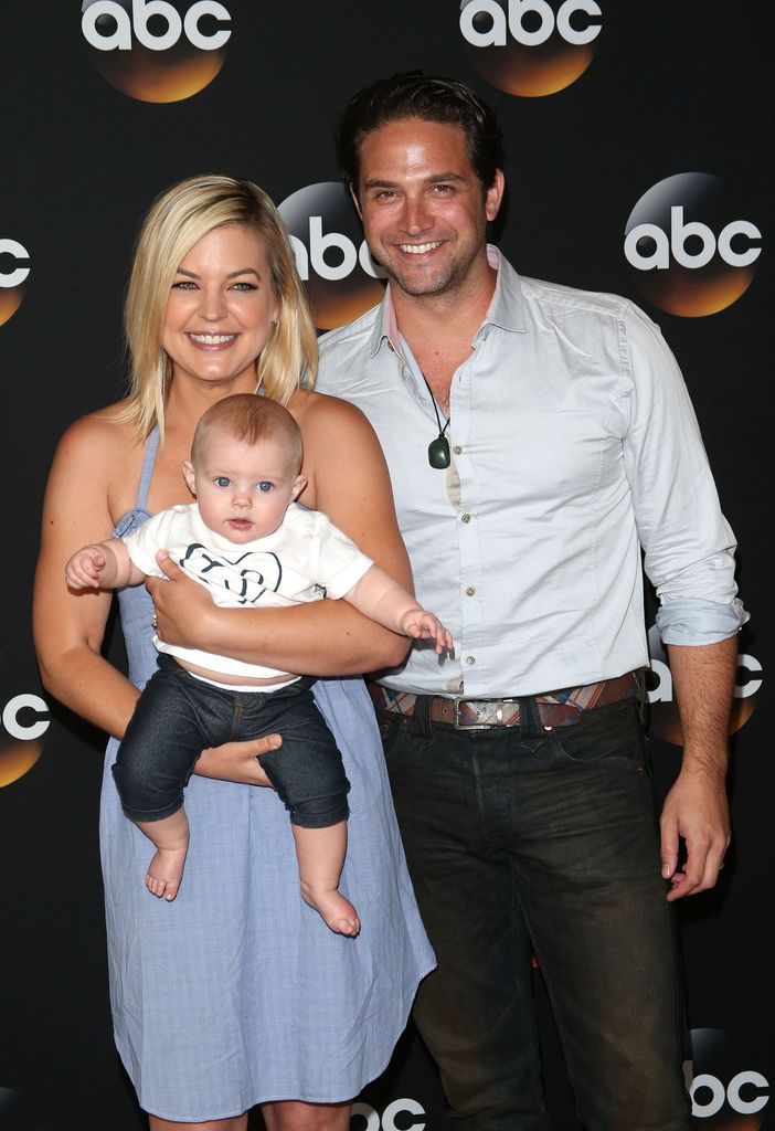Actress Kirsten Storms, daughter Harper Rose and husband Brandon Brash in 2014