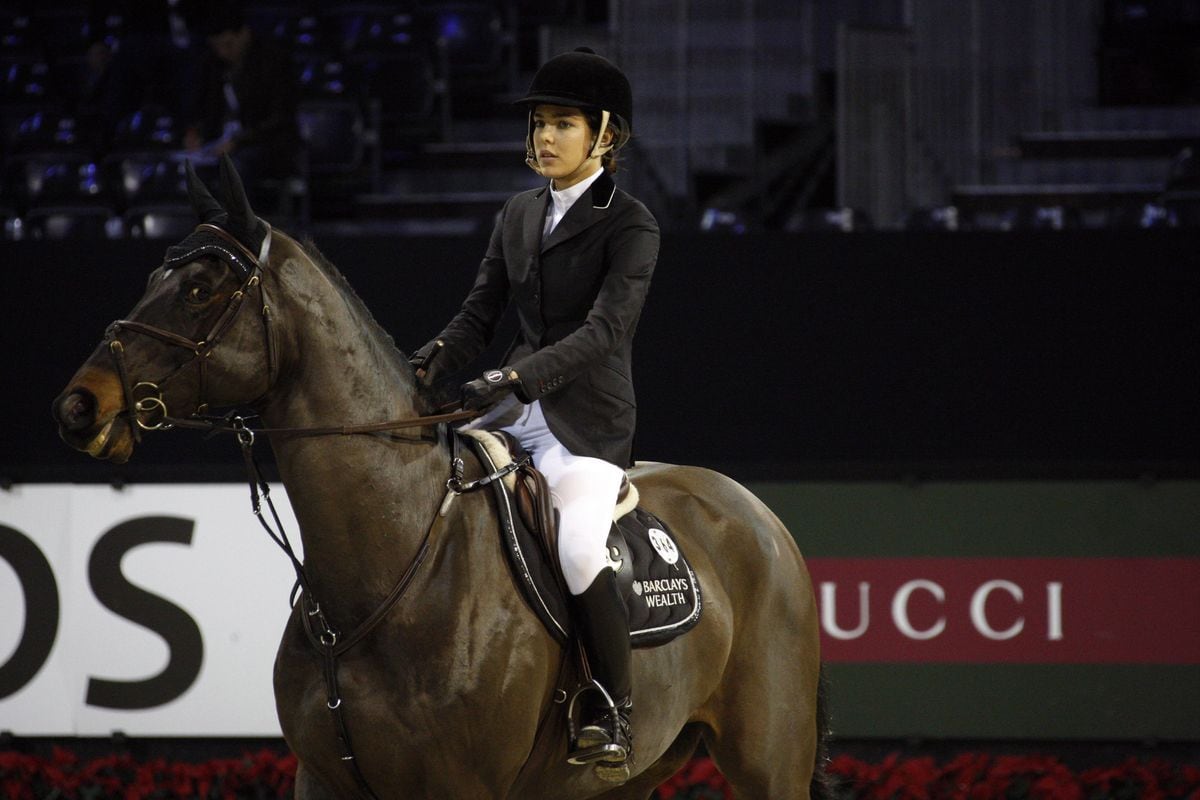 Charlotte Casiraghi competes in the Gucci Masters Competition at Paris Nord Villepinte on December 10, 2009 in Paris, France. 