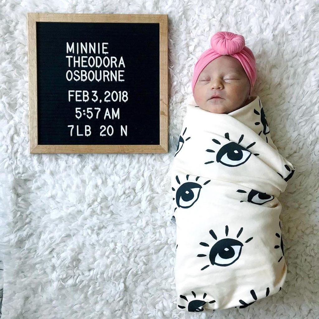 Minnie Pearl's birth announcement from Jack Osbourne