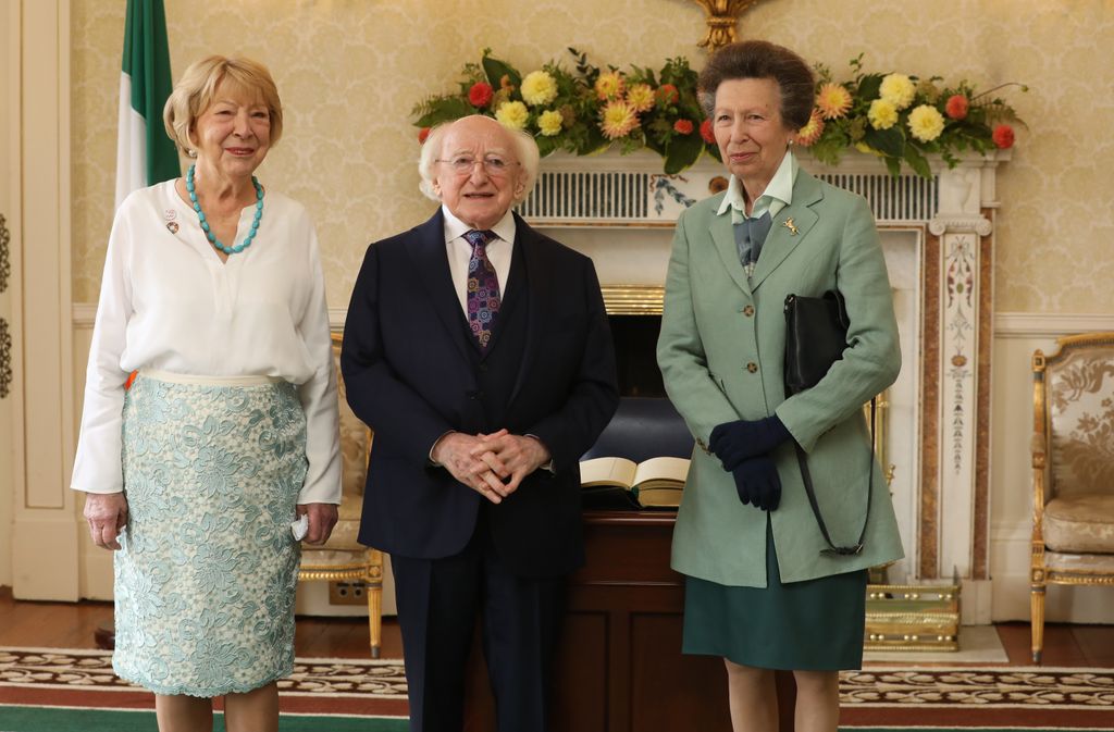 Princess Anne with President of Ireland Michael D Higgins