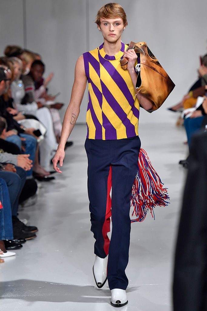 Model Mingus Reedus walks the runway for Calvin Klein Collection Spring/Summer 2018 fashion show 