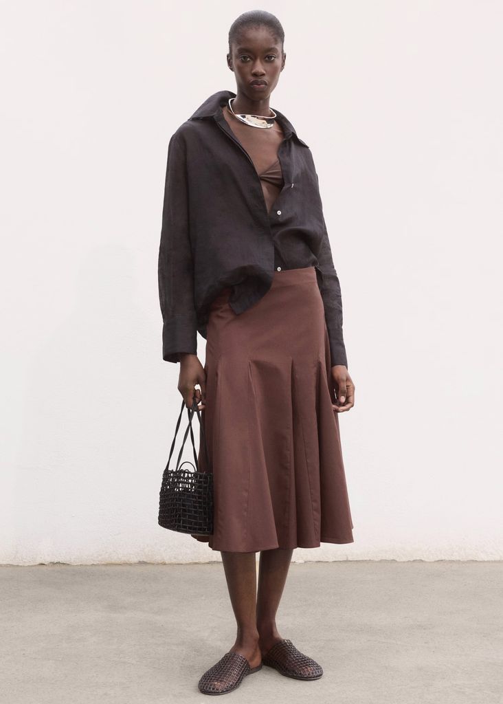 Mango pleated skirt
