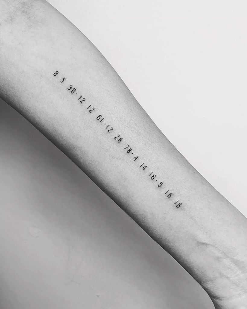 Chrissy Teigen's tattoo of her family's birthdays