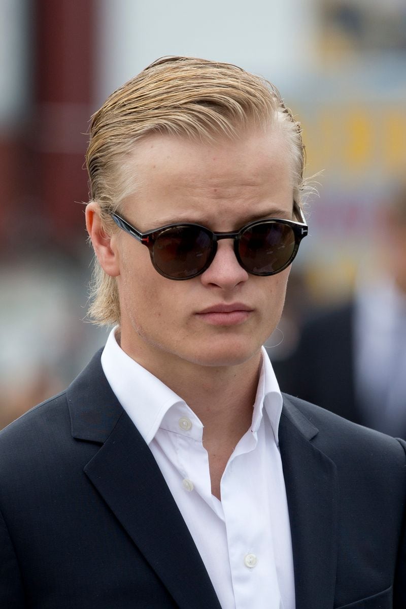 Marius Borg Hoiby on a visit to Trondheim, during the King and Queen of Norway's Silver Jubilee Tour, on June 23, 2016 in Trondheim, Norway.
