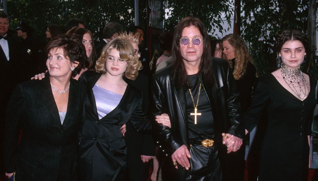 Ozzy and Sharon Osbourne and their daughters Kelly and Aimee 