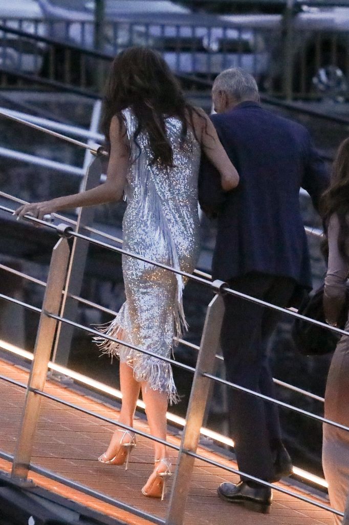 BGUK_3311600 - *EXCLUSIVE* Amal and George leave the dock on Lake Como