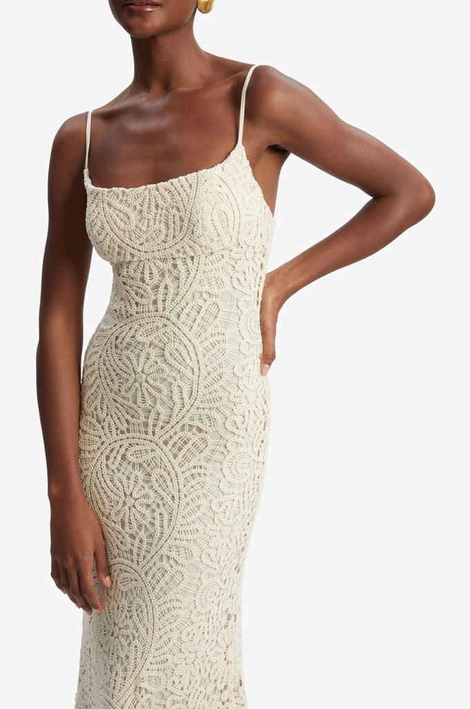 cream crochet dress by Bardot