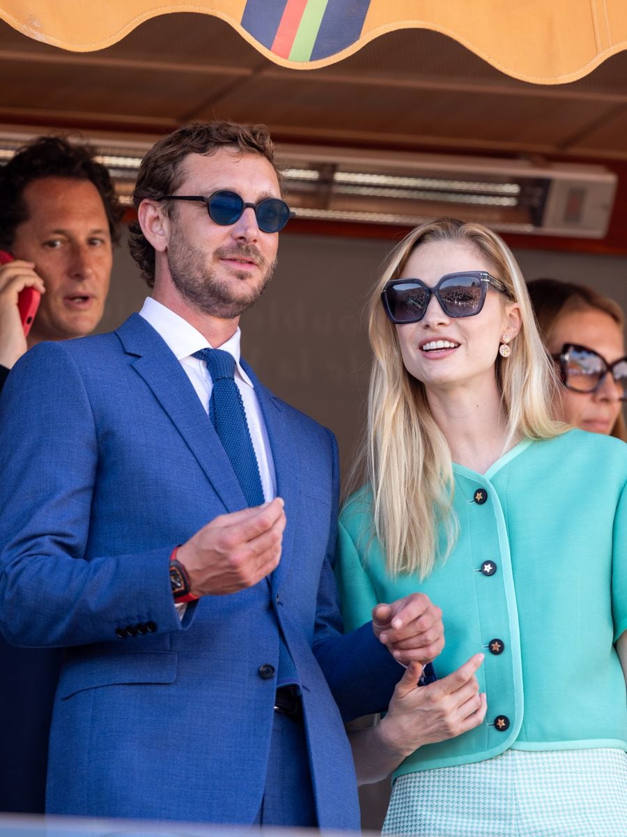 Pierre Casiraghi and Beatrice Borromeo during day eight of the Rolex Monte-Carlo Masters