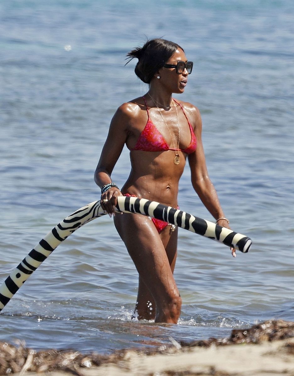 Naomi Campbell during a sun-soaked day on the Spanish island.