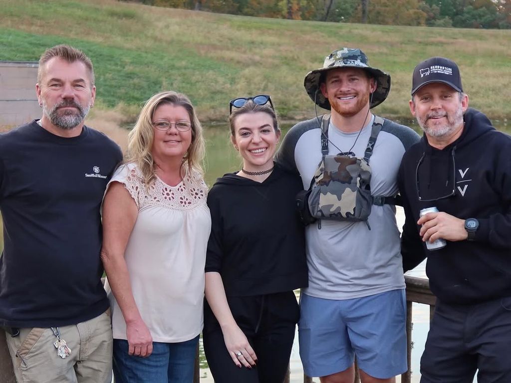 Brandon Blackstock (R) with family