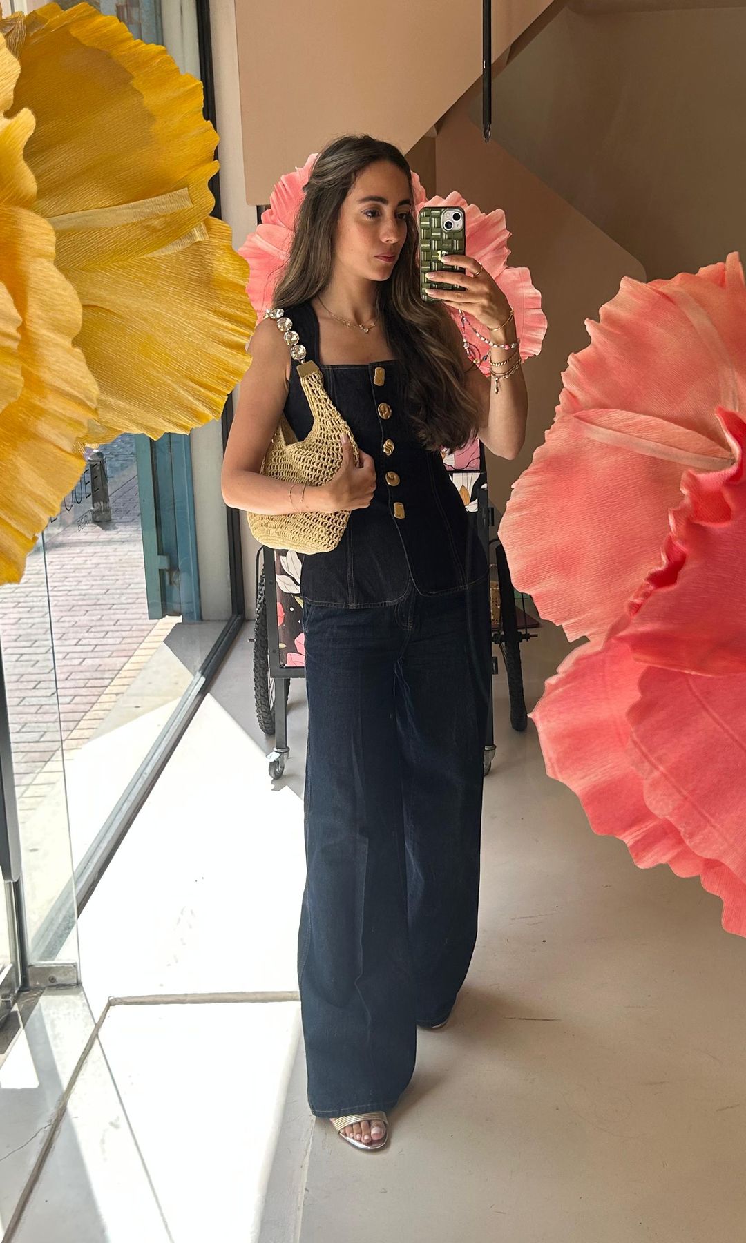Alia Zaki selfie in double denim