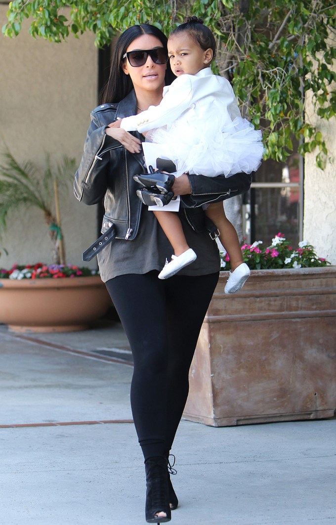 Kim Kardashian & North West After Ballet