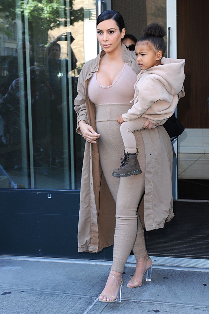 Kim Kardashian & North West Wear Twinning Outfits