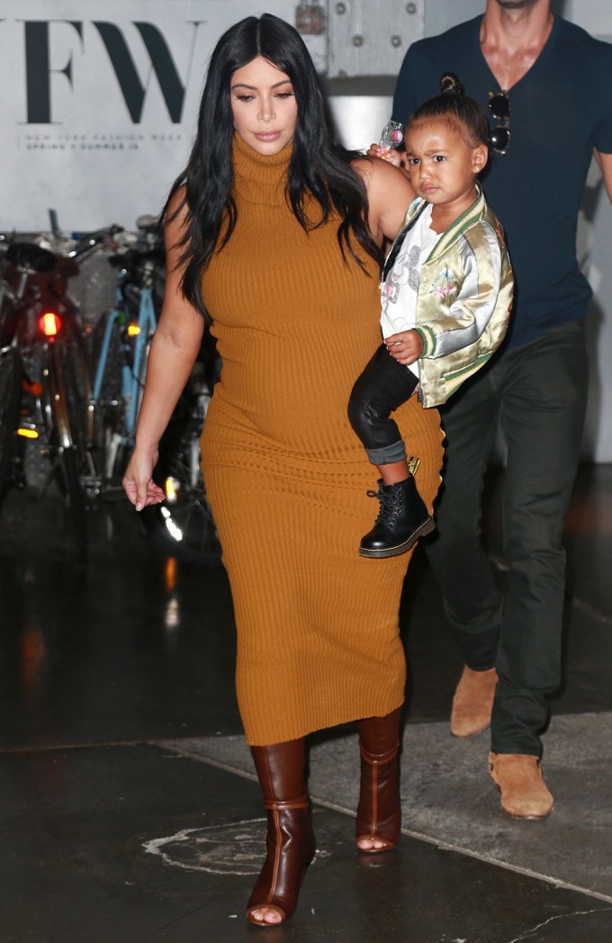 Kim Kardashian & North West In The Big Apple