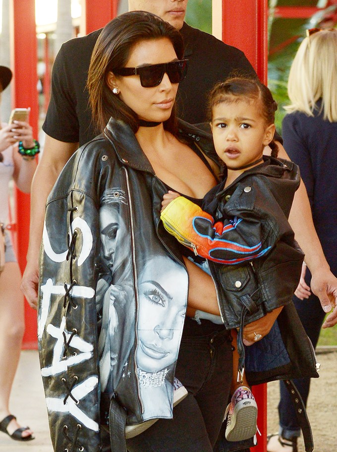 Kim Kardashian & North West Out In L.A.