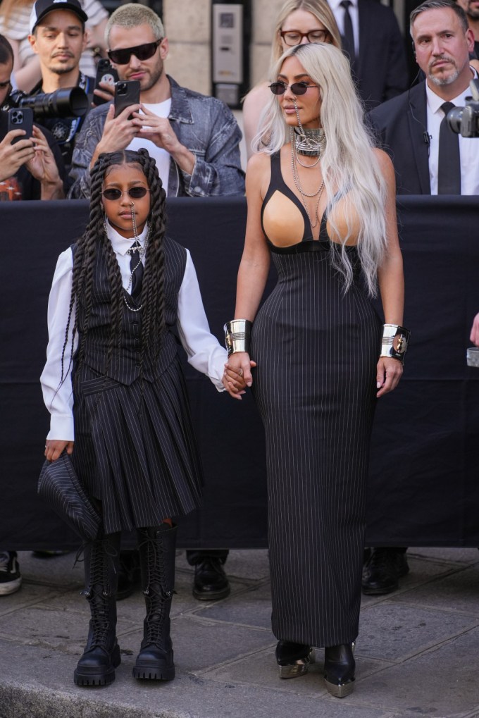 Kim Kardashian & North West At Jean Paul Gaultier