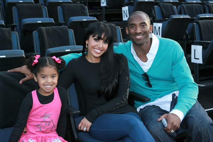 Kobe & Vanessa Bryant With Natalia