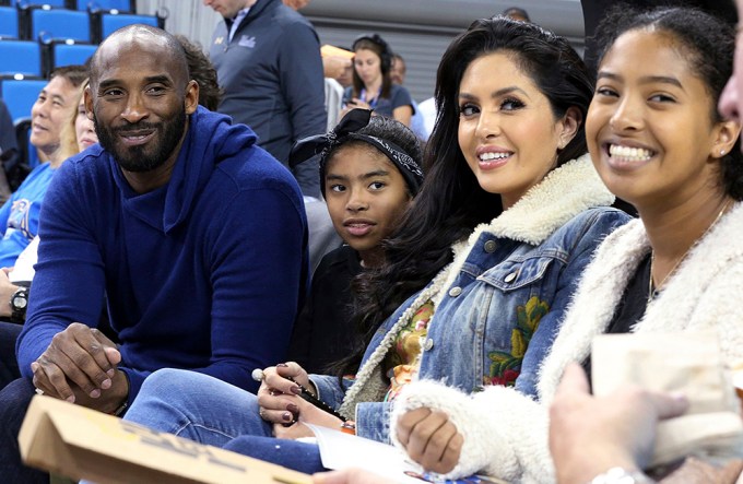 Kobe Bryant & Family UConn Vs. UCLA Basketball Game