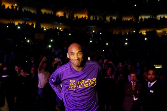 Kobe Bryant looking grateful