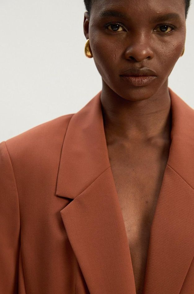 Karen Millen Tailored Twill Essential Single Breasted Oversized Blazer