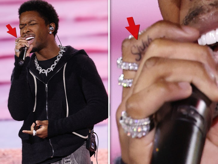 D4VD shhh finger tattoo getty 3