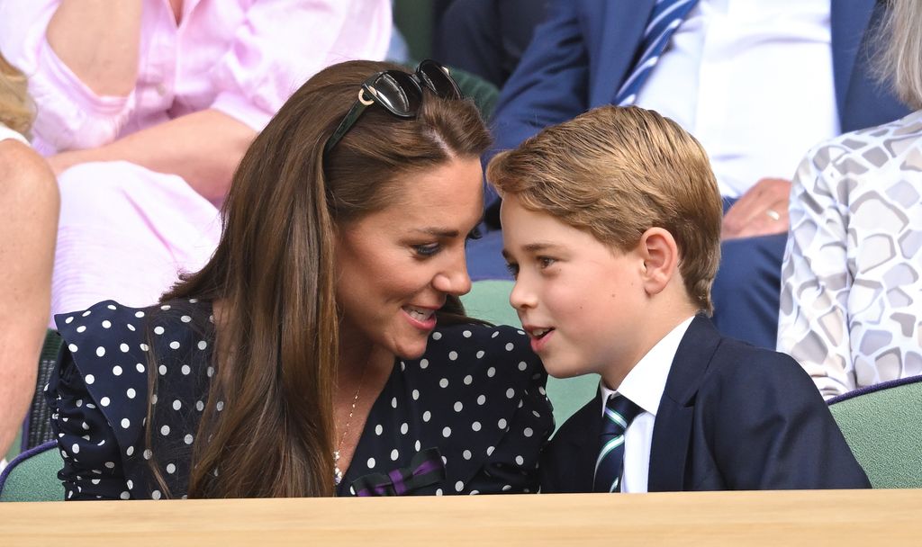 Kate and George chatting at Wimbledon
