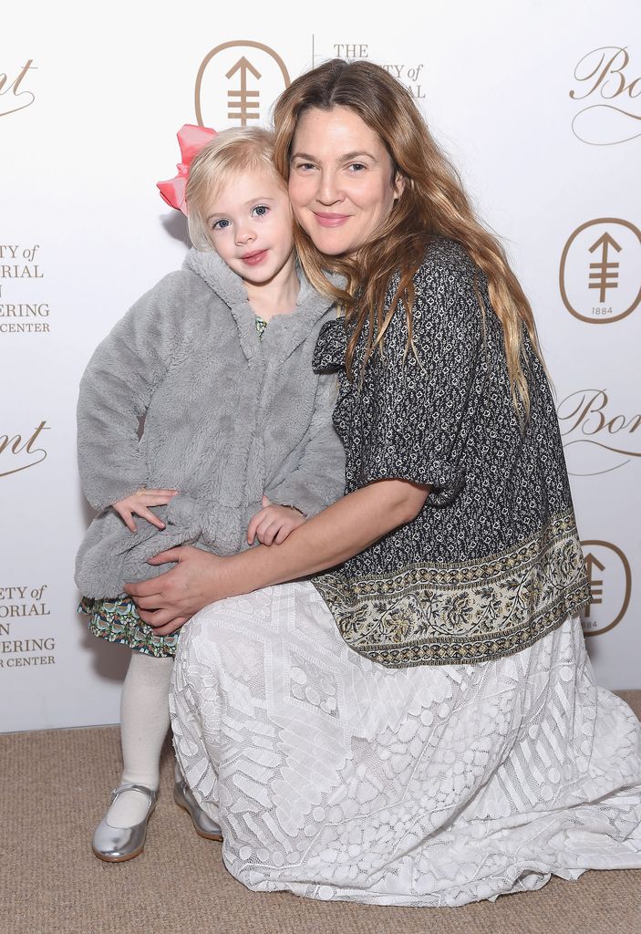 Drew Barrymore and daughter Frankie Barrymore Kopelman attend the 2017 Society Of MSK Bunny Hop at 583 Park Avenue on March 7, 2017 in New York City