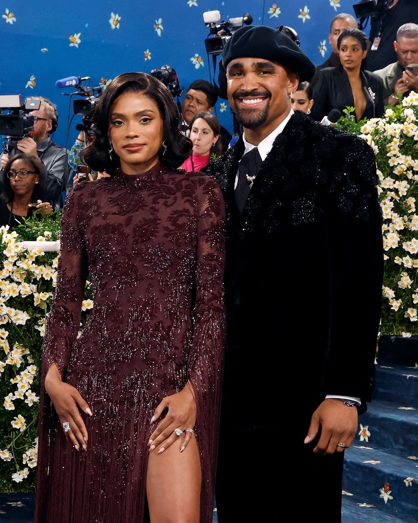 jalen hurts and wife bry burrows at met gala
