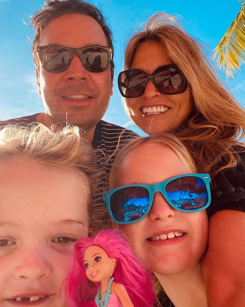 Jimmy with his wife and daughters 