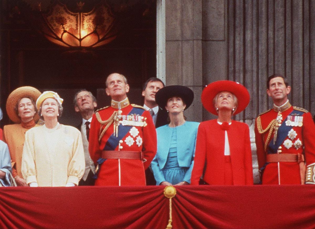 Queen Elizabeth II, Prince Philip, Lady Penny Romsey, Duchess Of Kent, and Prince Charles.