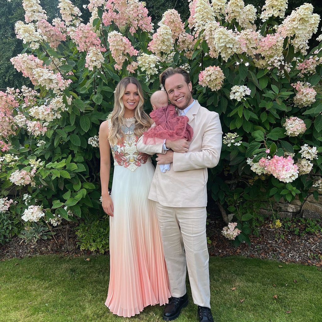 A photo of Olly Murs, his wife Amelia and baby Madi