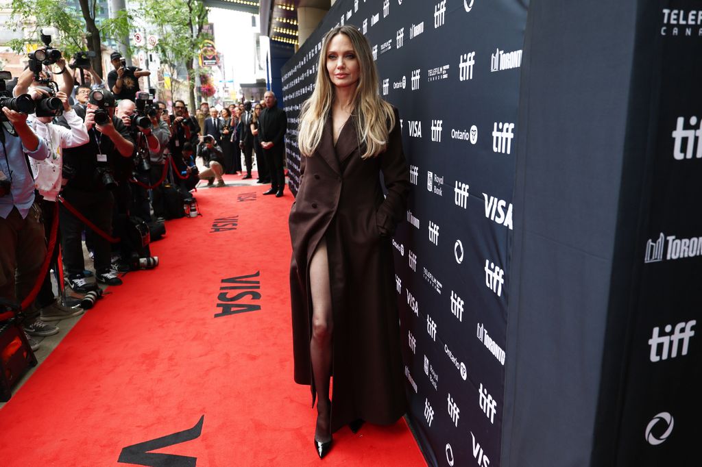 Angelina Jolie attends the premiere of "Couture" during the 2025 Toronto International Film Festival at Princess of Wales Theatre on September 07, 2025 in Toronto, Ontario.