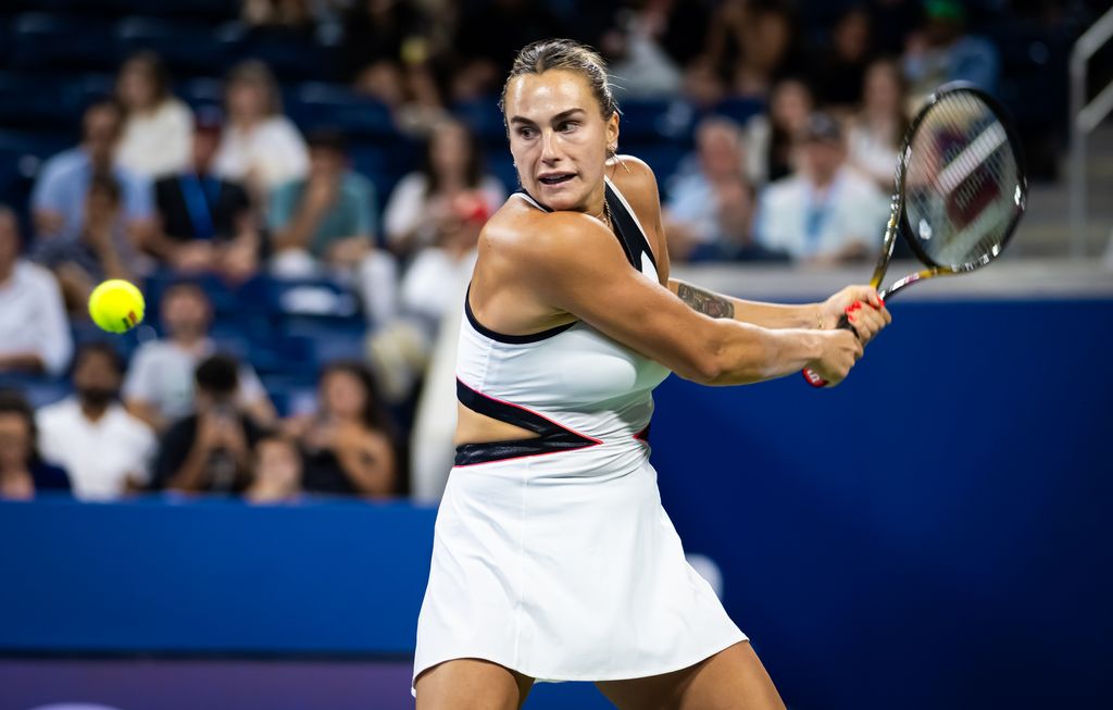 Aryna Sabalenka in action at the US Open 