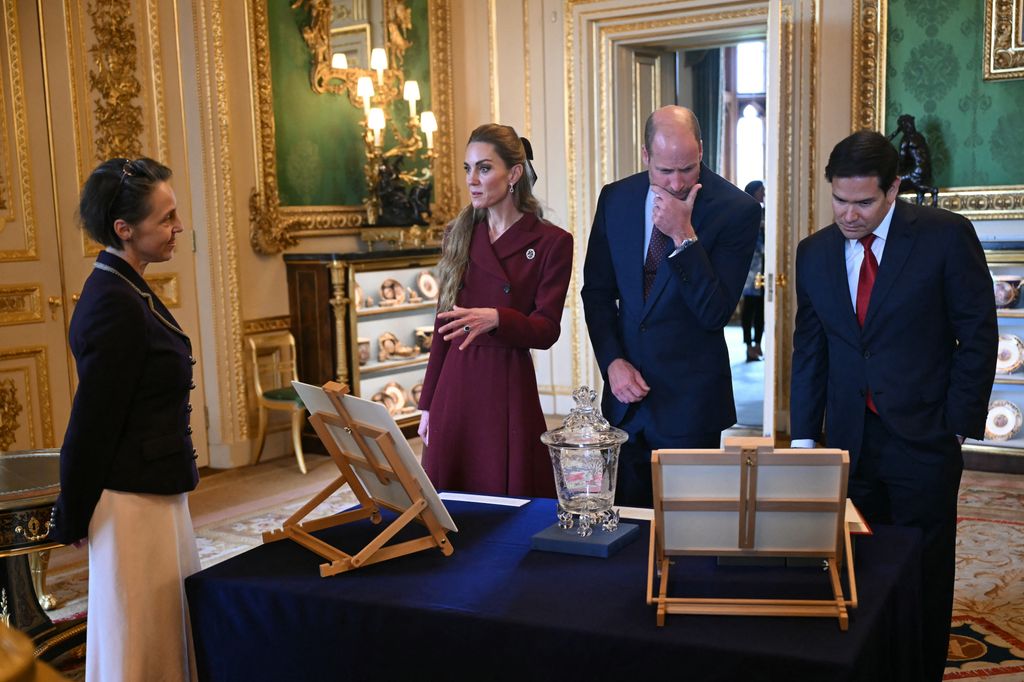 The Prince and Princess of Wales with the US Secretary of State Marco Rubio       