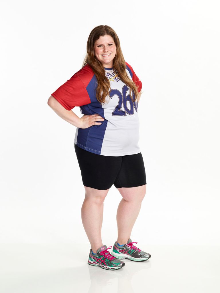 Pictured was Rachel before the weight loss